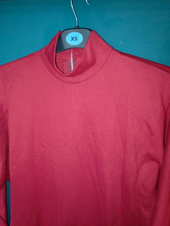 Robe d'hiver maille jersey rouge - photo numéro 2