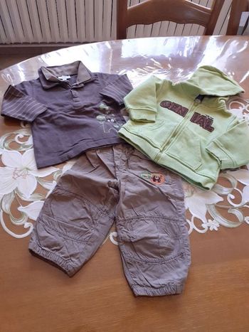 Ensemble pantalon polo sweat zippé