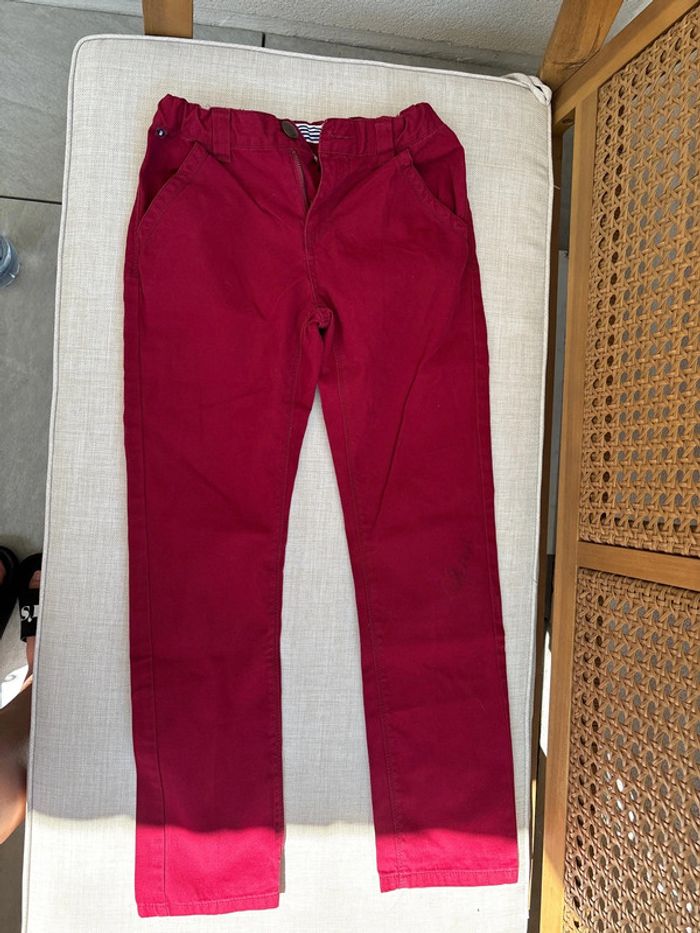 Pantalon rouge bordeaux taille 10 ans - photo numéro 6
