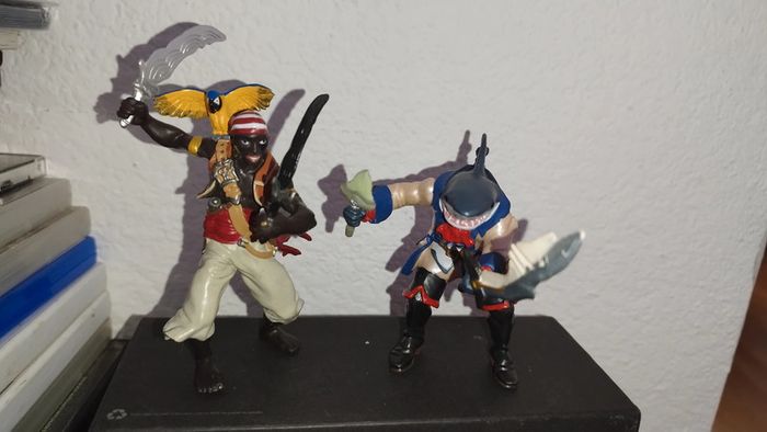 Papo Lot de Figurines Pirates Corsaire Requin shark figure set perroquet sabre