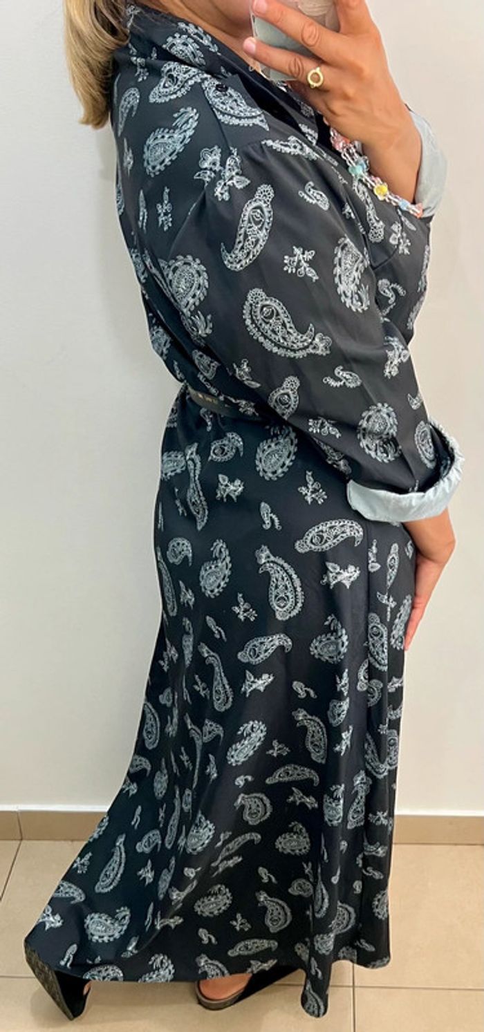 🌸Robe chemise longue imprimée pashmina Taille M - photo numéro 5