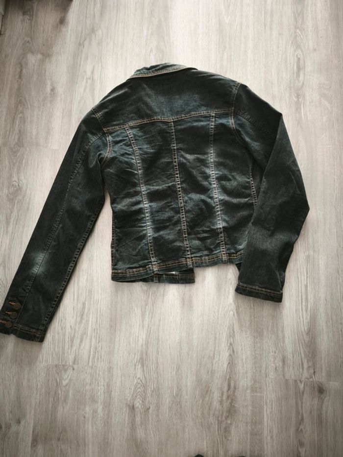 Veste en jean noir femme - photo numéro 2