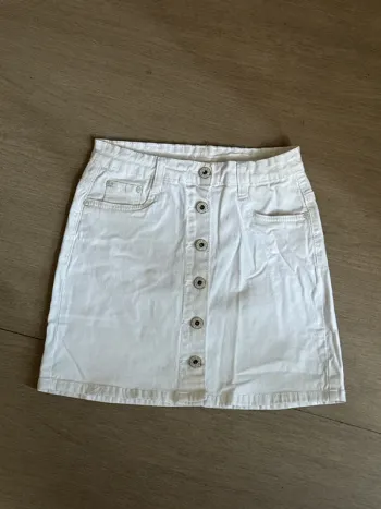 Mini jupe en jean’s blanche taille XS Anna