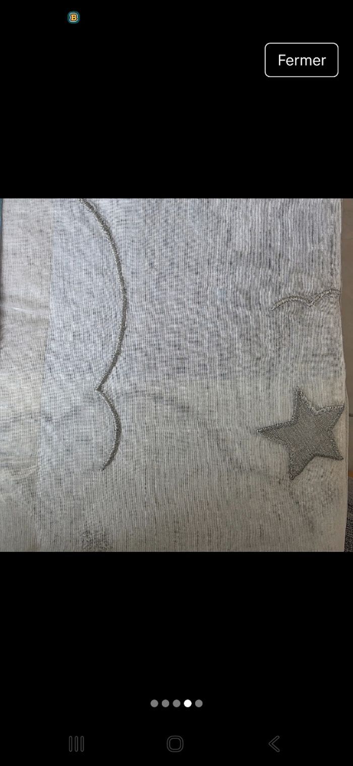 Lot nappe ronde + 4 sets de table véritable organdi - photo numéro 4