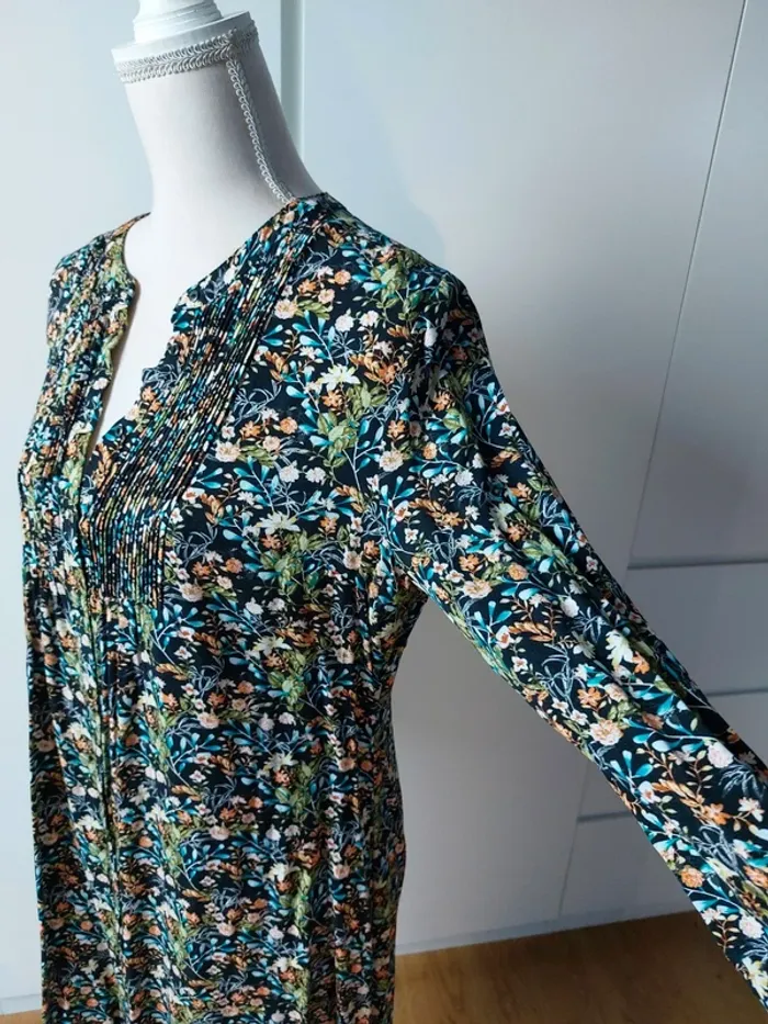 Robe tunique droite fleurie - photo numéro 5