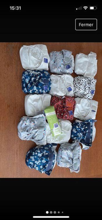 Lot 15 Couches lavables mio bambino