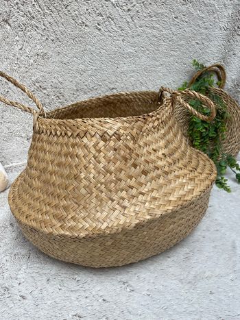 Grand panier de rangement en roseau - Atmosphera 