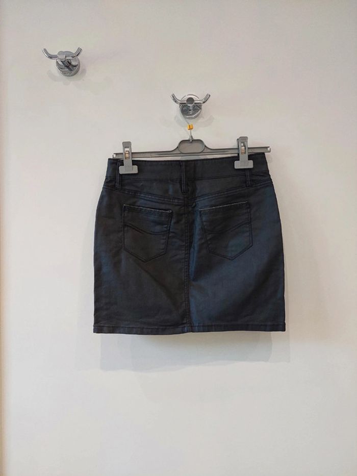 Jupe simili cuir noire femme t36 - photo numéro 2