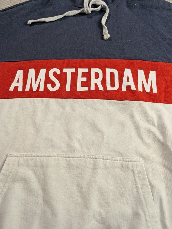 Hoodie YOUR TURN - Amsterdam Red Light District - Bleu/Blanc/Rouge - M - photo numéro 3