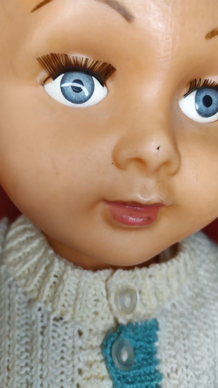 vintage '' poupon en plastique '' 53 cm - photo numéro 2