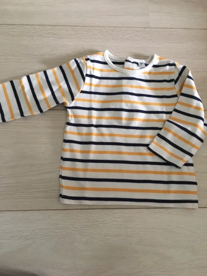 Ensemble salopette + t-shirt manches longues 9 mois - photo numéro 6