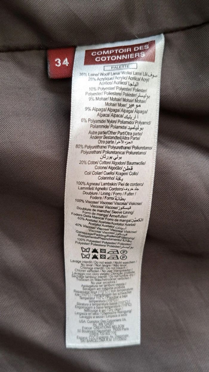 Manteau Comptoir Des Cotonniers en laine - photo numéro 12