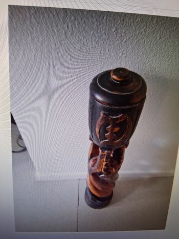 Cendrier colonne africaine noir