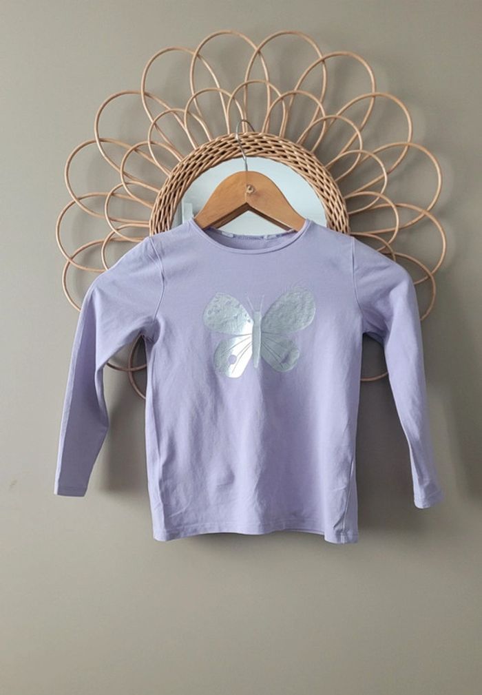 Haut manches longues violet h&m 4 ans neuf - photo numéro 2