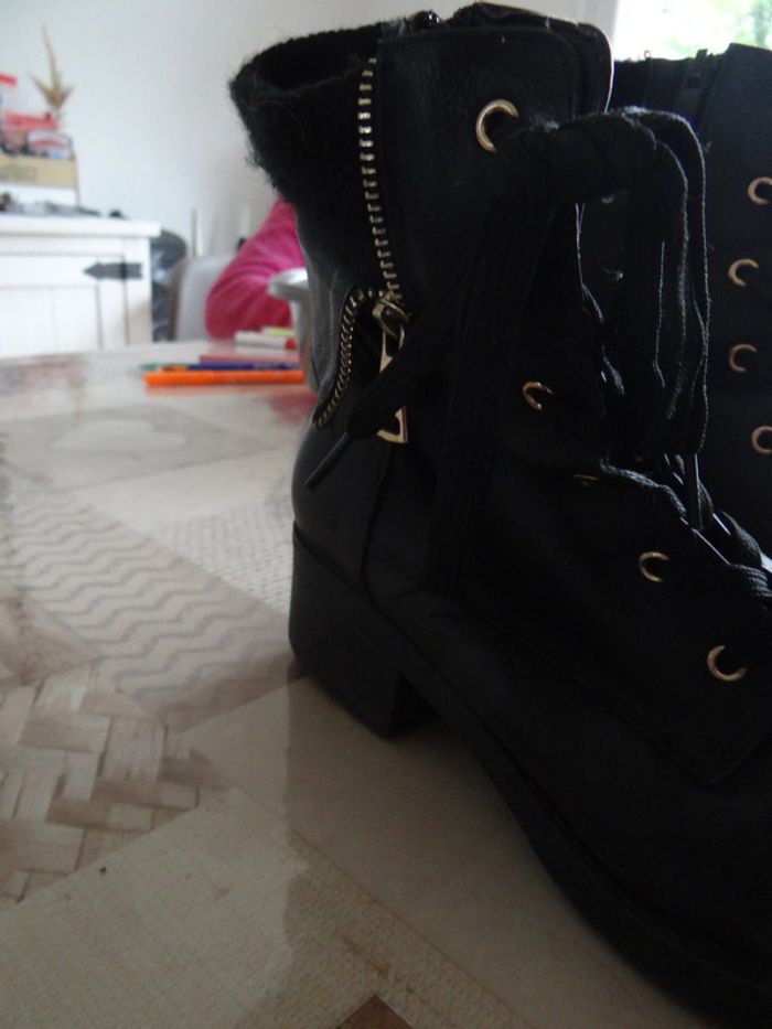 bottines noir femme taille 40 - photo numéro 2