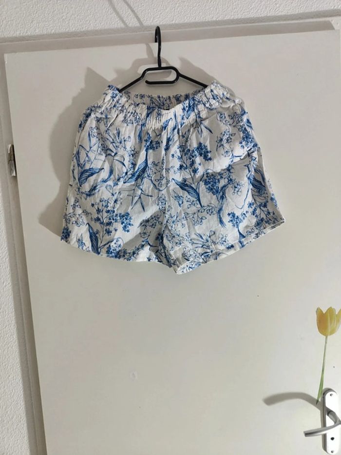 Esmara 36 Short Floral Bleu Ciel - photo numéro 2