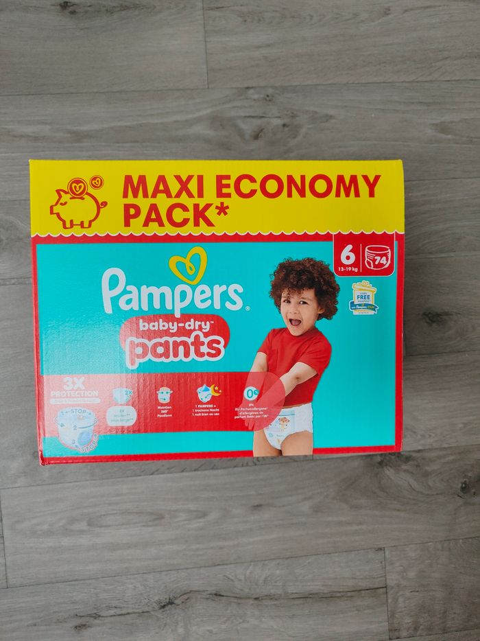 Carton couche pampers taille6 - photo numéro 3