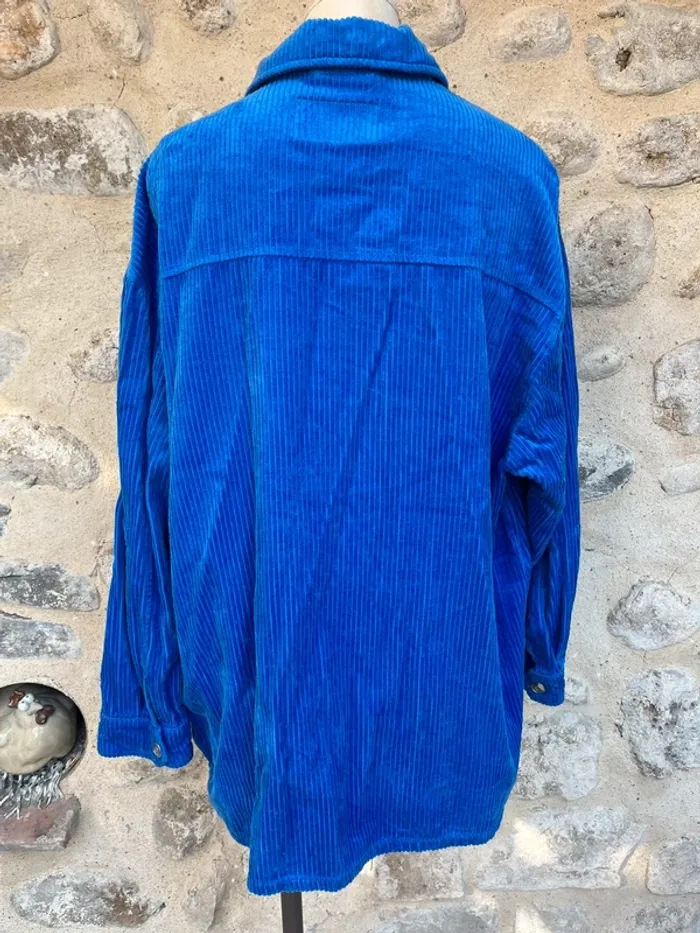 Jennyfer - Surchemise veste côtelée bleu électrique - photo numéro 2