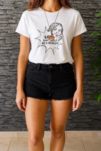 🤍T-shirt Blanc Pop Art Berksha  – Taille 36  TBE 🤍