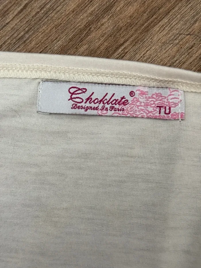 Petite robe crème Choklate – 100% coton – Tulle & broderie – Taille unique - photo numéro 3