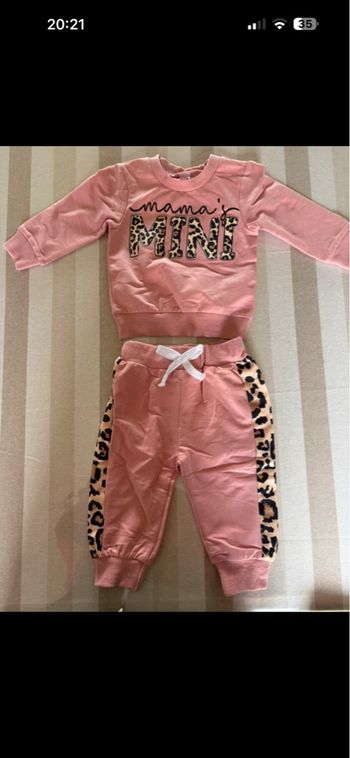 ensemble bébé rose léopard