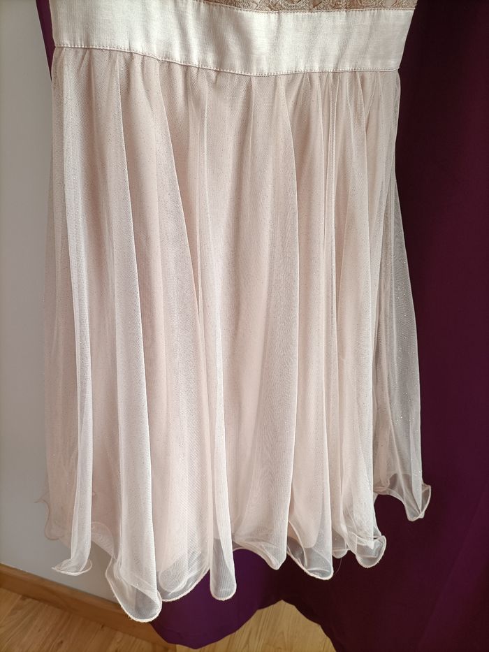 Robe femme 38 Patrice Breal rose poudré tulle soirée cérémonie bretelles ou bustier très bon état - photo numéro 7