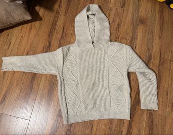 Pull beige épais capuche