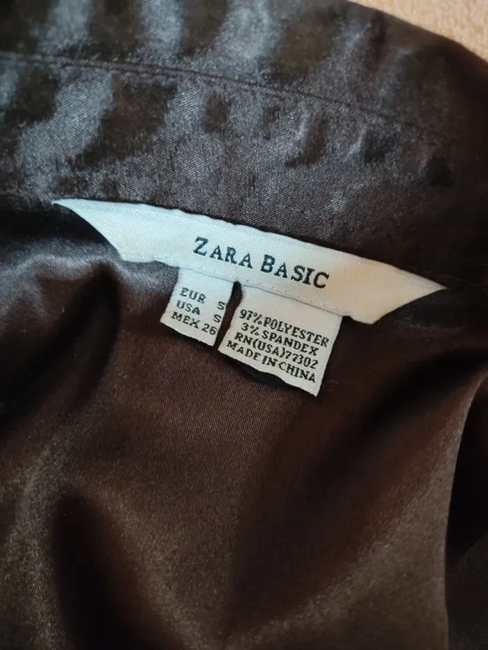 Chemise femme manches courtes marron Zara S 36 TBE - photo numéro 8