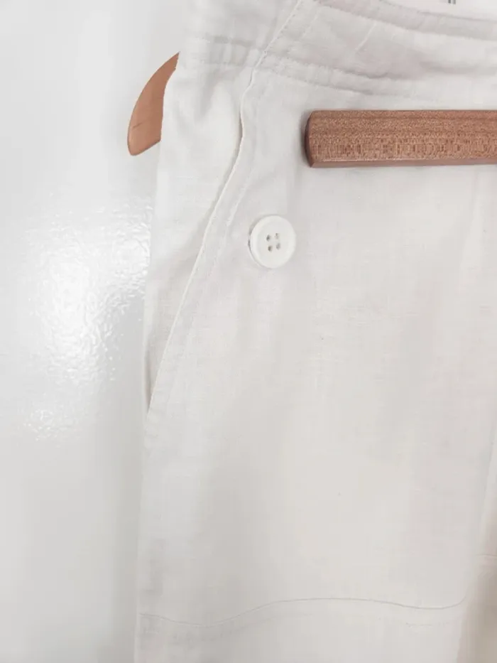 Joli pantalon blanc été femme Kiabicasual taille 38 - photo numéro 3