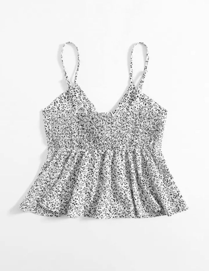 Top pelpum blanc à fines bretelles avec nœud – Taille M – Style féminin & léger – Très Bon État – Shein - photo numéro 4