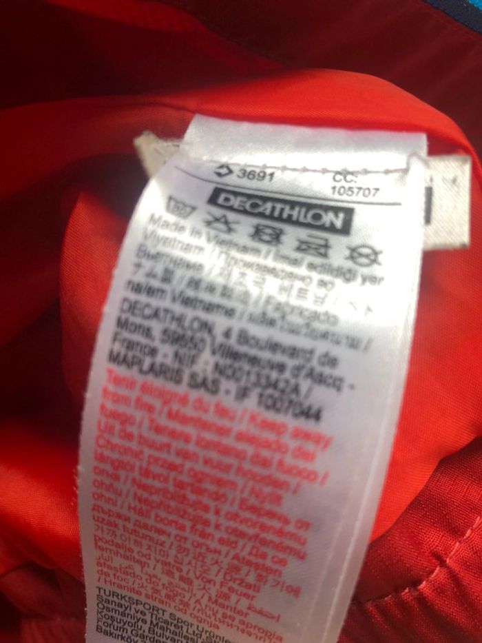 #coupevent #decathlon #queschua #12 ans #rouge - photo numéro 5