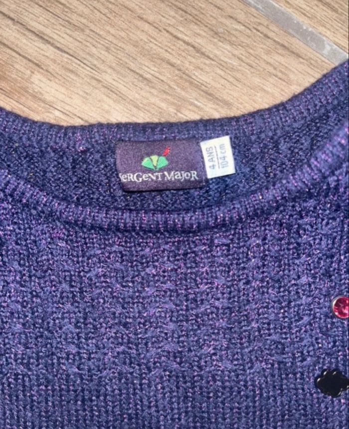 Robe Catimini 4 ans - Grise et Rose à Carreaux - Style Chic / Boule - photo numéro 2