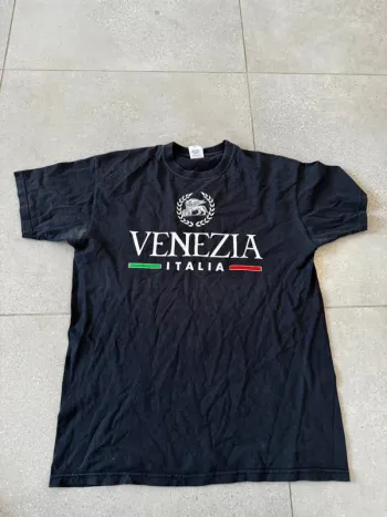 T-shirt noir Venezia, taille M, bon état