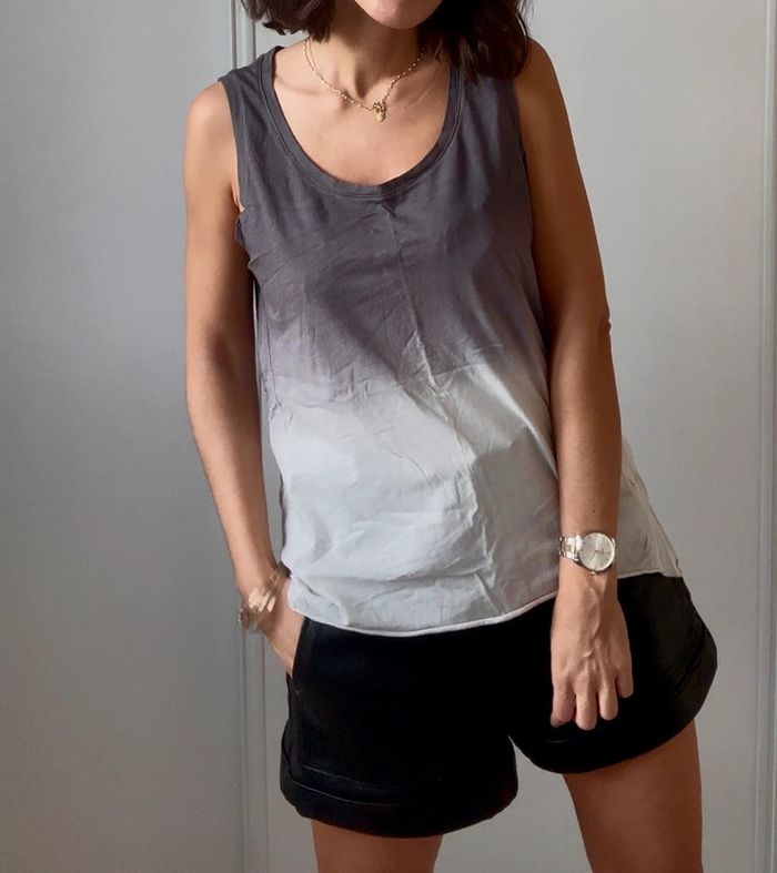 Débardeur tie and dye gris et blanc taille M - danza - neuf sans étiquette