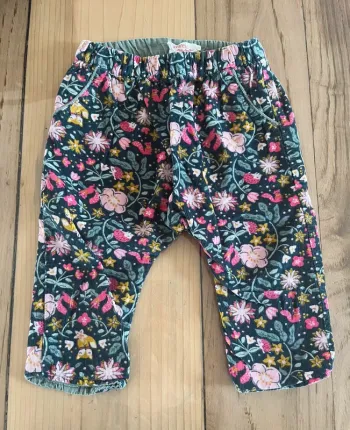 🌺 Pantalon velours foncé – 12 mois – Du Pareil au Même 🌲🦊