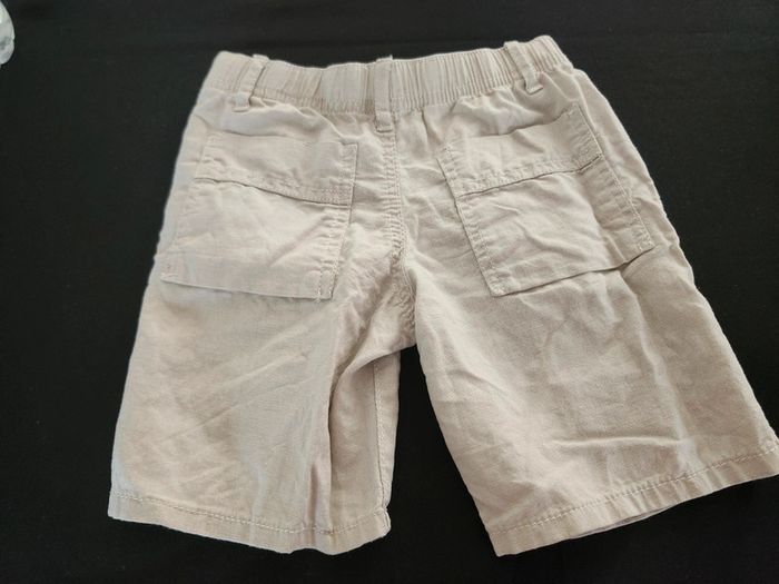 Ensemble été garçon polo blanc bermuda lin beige ceremonie okaidi 3 ans - photo numéro 7