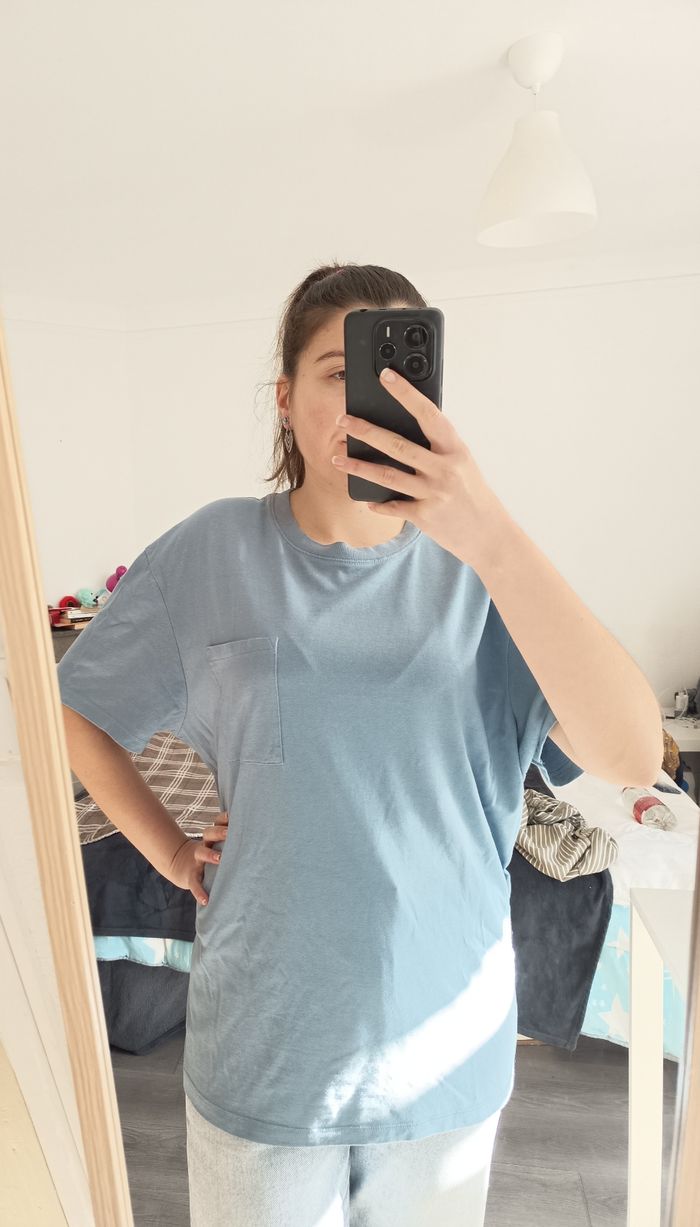 👕 T Shirt Basique Bleu - Unisexe - XL Relaxed / Kiabi - photo numéro 2