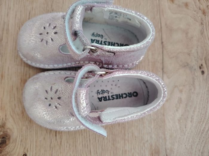 Chaussures type Salomé rose poudré brillante - photo numéro 3