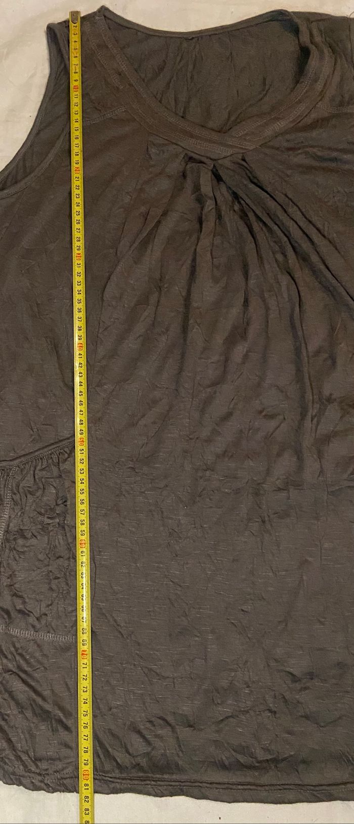 Robe courte effet froissé marron - photo numéro 5