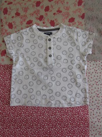 T-Shirt manches courtes blanc 6 mois