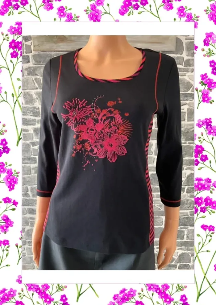 T-shirt manches 7/8éme " Christine Laure"