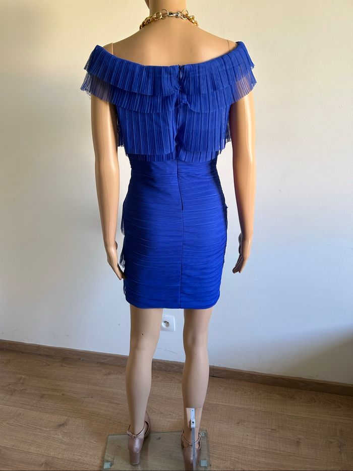 Robe bleue neuve avec volants Morgan taille S (valeur 85€) fermeture cassée - photo numéro 6