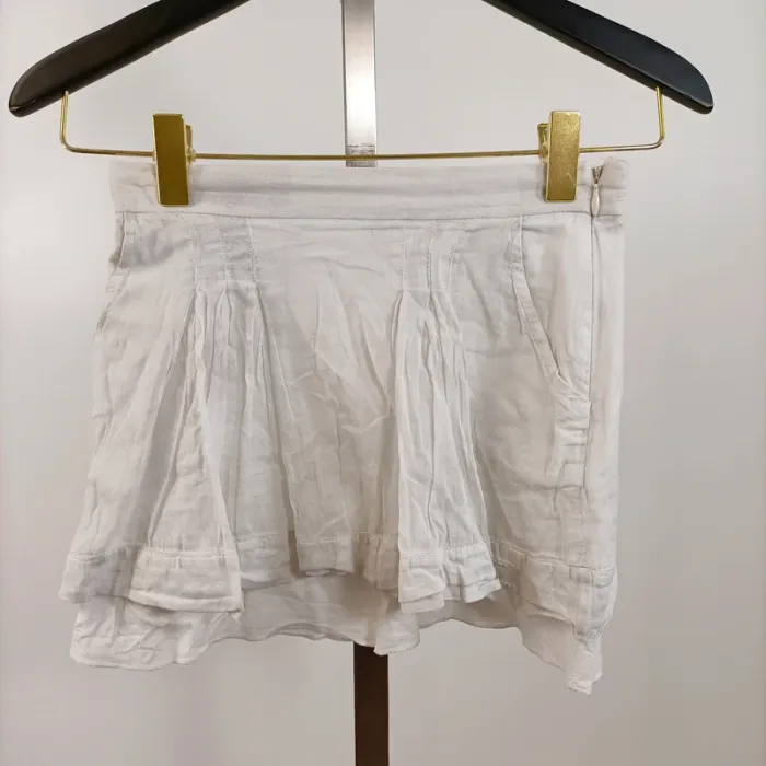 Mini jupe-short blanche IKKS enfant 5 ans – été, coton, volant, léger, style bohème A801