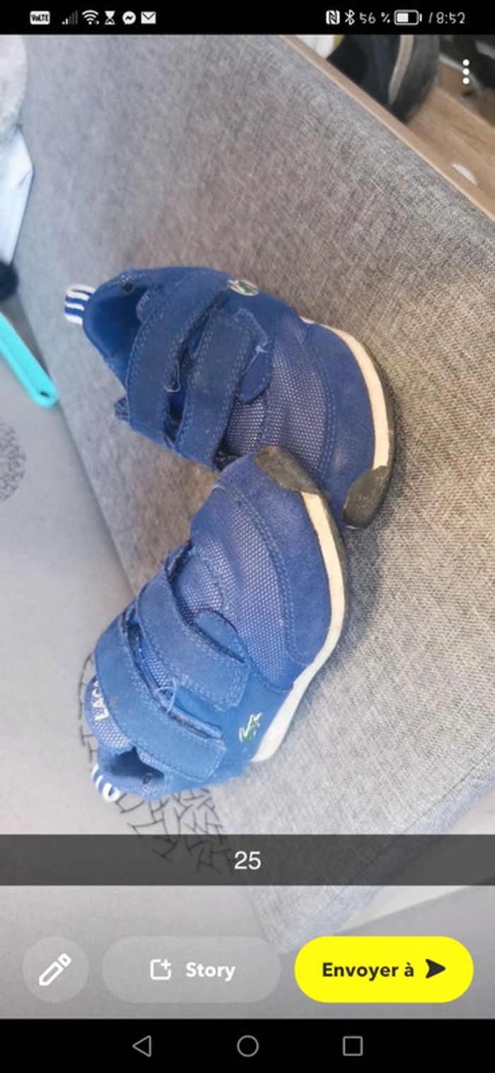 Basket lacoste bleu taille 25 - photo numéro 3