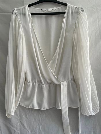 blouse Naf Naf blanc taille M