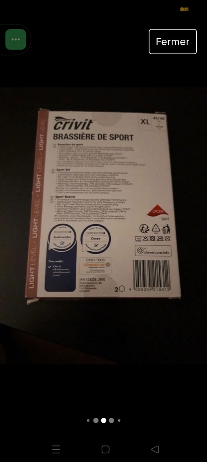 Brassière de sport - photo numéro 3