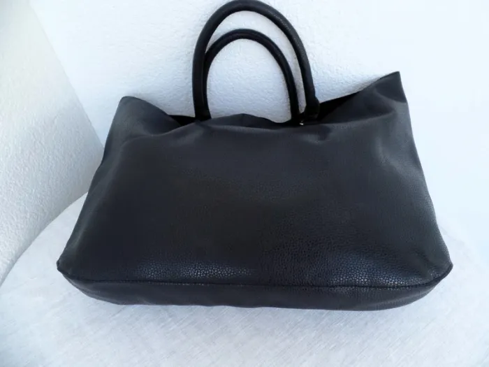 Sac style fourre-tou "cabas"_noir - photo numéro 4
