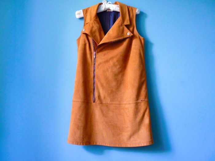 Robe Fille jean paul gaultier 16 ans Luxe daim marron TBE
