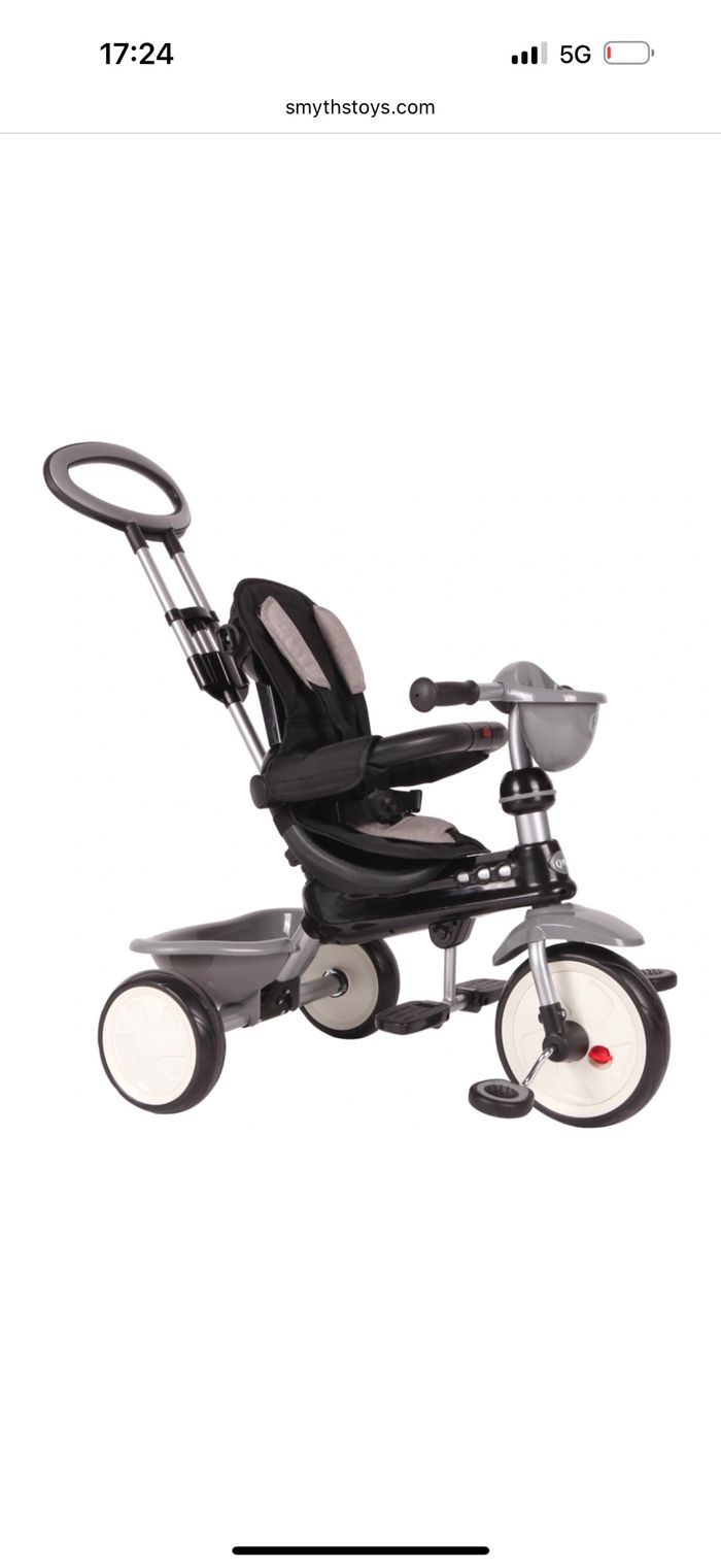 Q Play - Tricycle Evolutif Cosy 4-en-1 - Gris - photo numéro 8