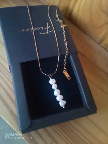 Collier véritables perles de culture d'eau douce